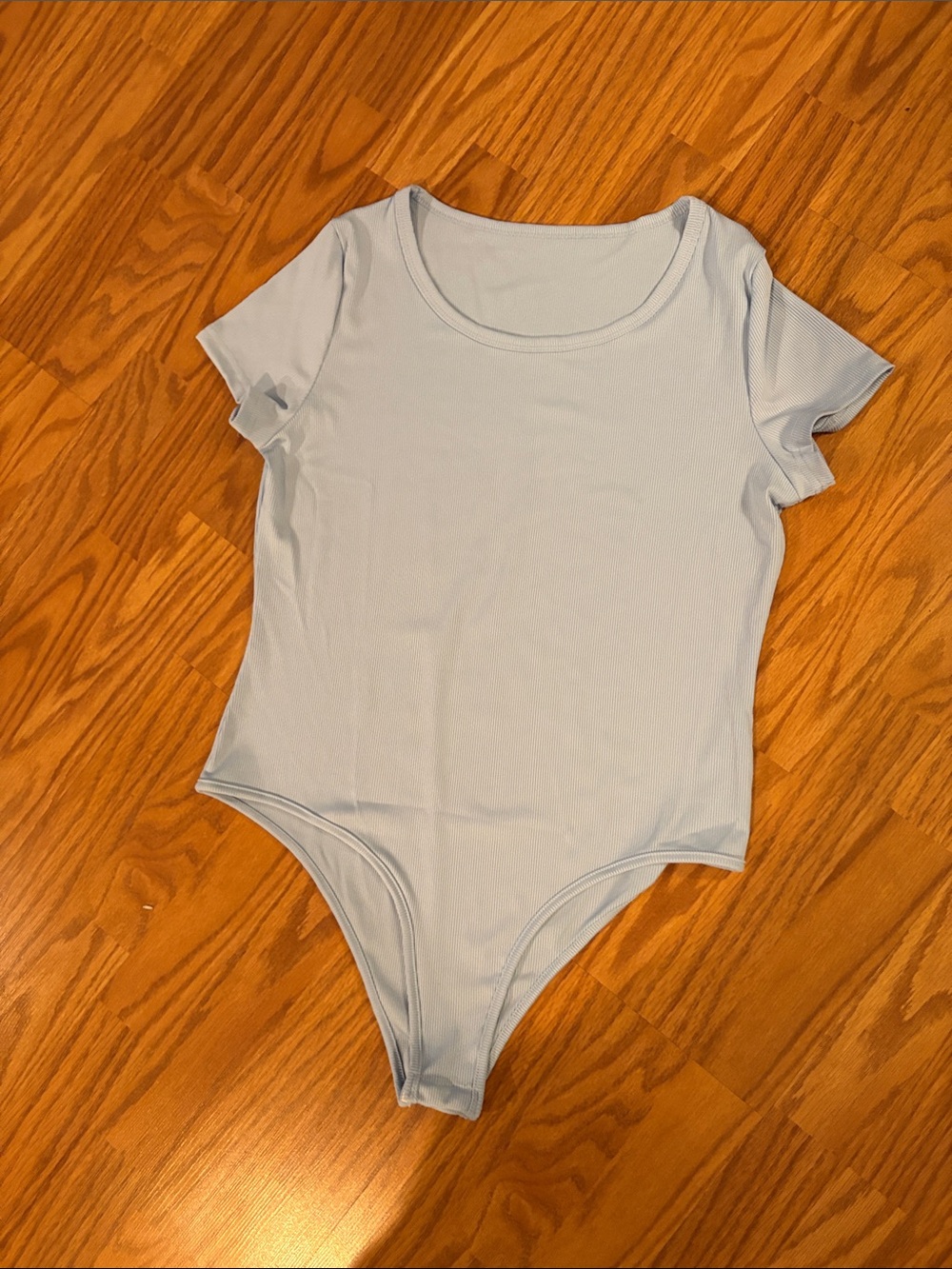 Light Blue Short Sleeve One-Piece Bodysuit